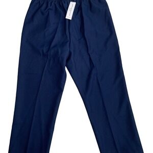 Alfred Dunner Pants proportioned Elastic waist Navy Blue women's size 20 NEW